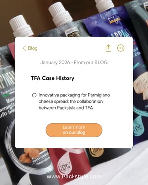 doypack avec bec verseur à haute barrière pour crèmes au Parmesan